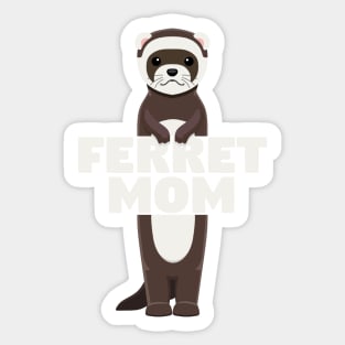 Ferret Mom Cute Standing Ferret Sticker